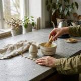 Matcha Schale & Besenhalter Set