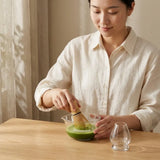 Matcha Schale & Besenhalter aus Glas